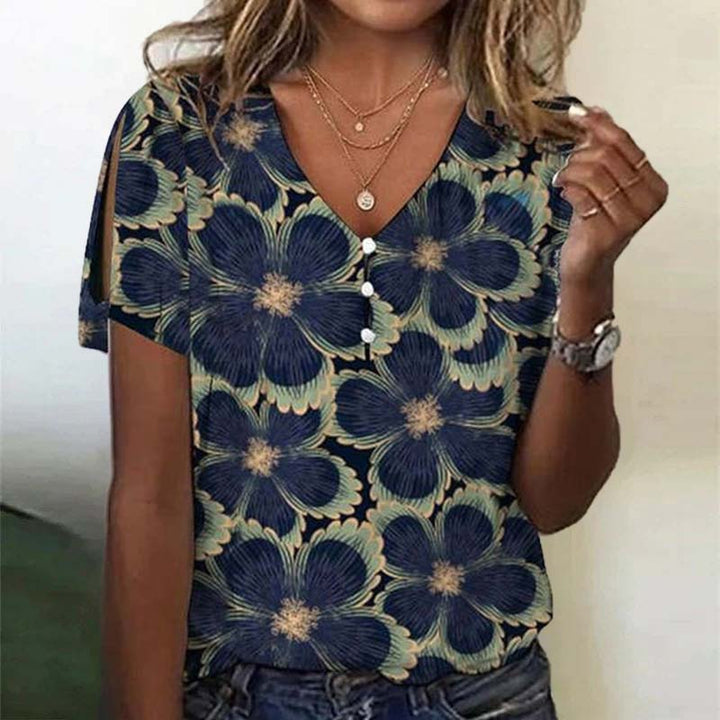 LEANDRA  - VINTAGE FLORAL PRINT BLOUSE