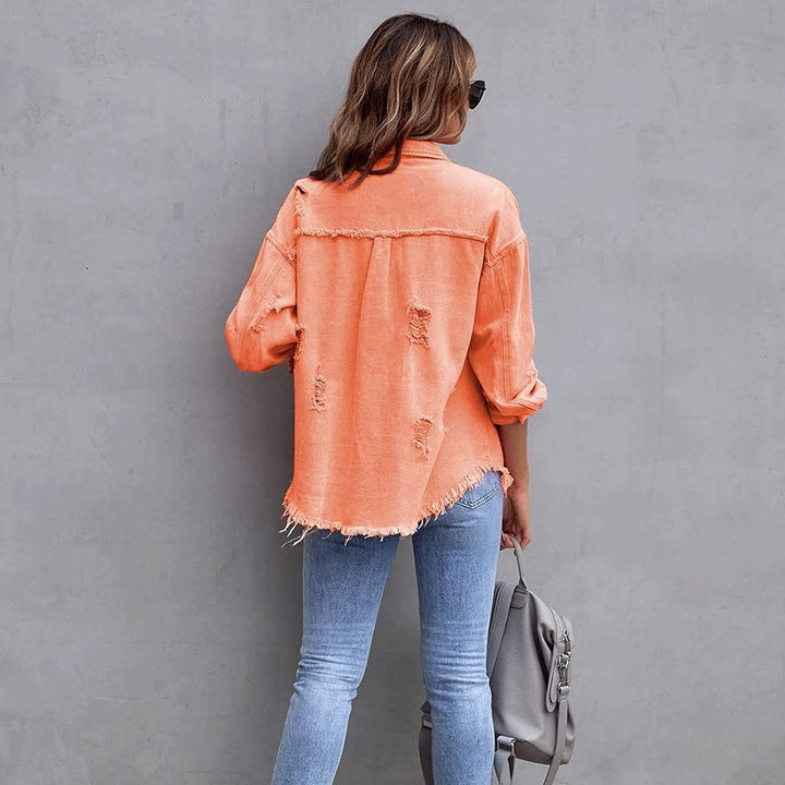 SARAH ™ | RIPPED OVERSIZED DENIM JACKET